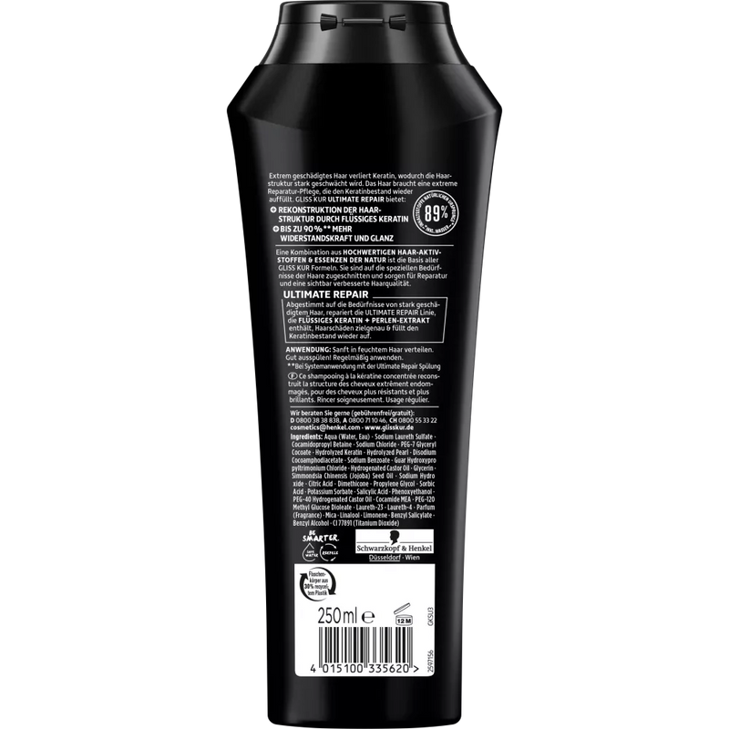 Schwarzkopf Gliss Kur Shampoo Ultimate Repair, 250 ml