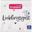Profissimo Cocktailservetten "Favoriete gast" (25x25 cm), 20 stuks.