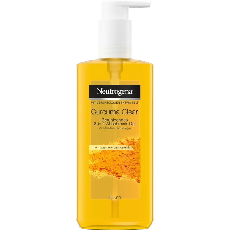 Neutrogena Curcuma Clear Make-up remover gel 3in1 Curcuma Clear Soothing, 200 ml