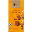 iChoc Chocolade, amandel-sinaasappel, rijstchocolade met amandelen en sinaasappel, 80 g