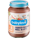 babylove Fruit en granen Aardbei Banaan Muesli in appel vanaf 8 maanden, 190 g