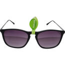 Lunettes de soleil SUNDANCE avec monture noire recyclée et teinte violette, 1 pièce