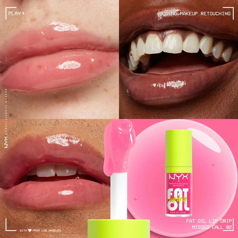 NYX PROFESSIONAL MAKEUP Lipgloss Fat Oil Lip Drip 02 Gemiste Oproep, 4.8 ml