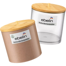 Pot à cotons-tiges ebelin avec couvercle en bambou, 1 pièce