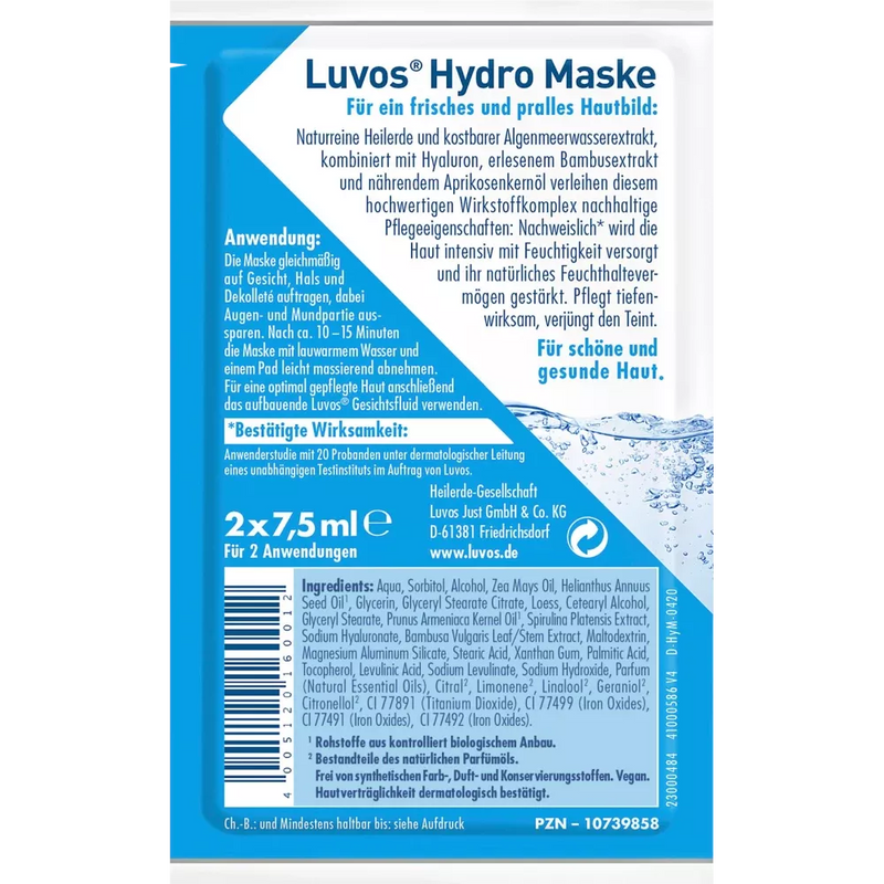 Luvos Heilerde Gezichtsmasker Hydro, 15 ml