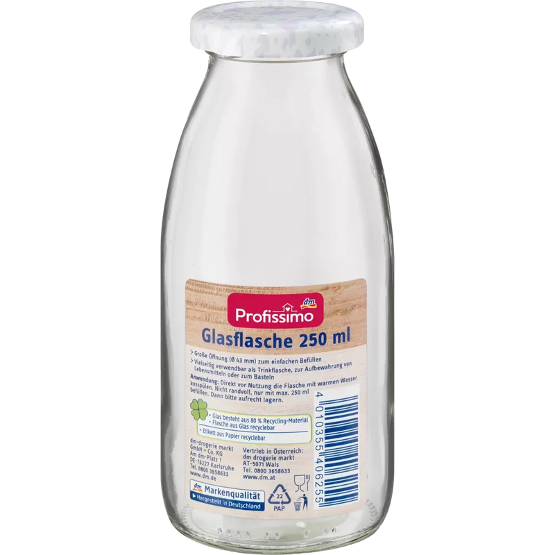 Profissimo Glazen fles 250ml, 1 st