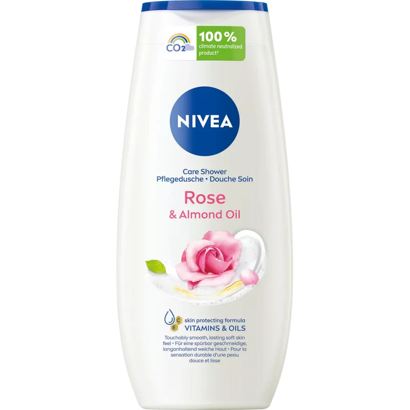 NIVEA Douchecrème roos & amandelolie, 250 ml