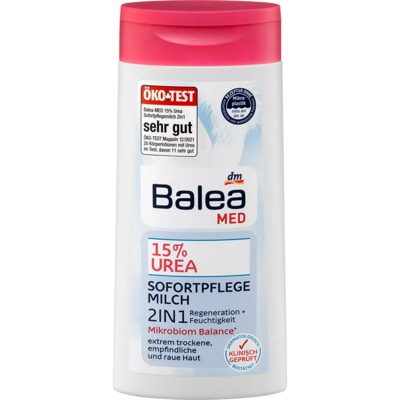 Balea MED Body Lotion 2in1 Instant Care Milk 15% Urea, 250 ml