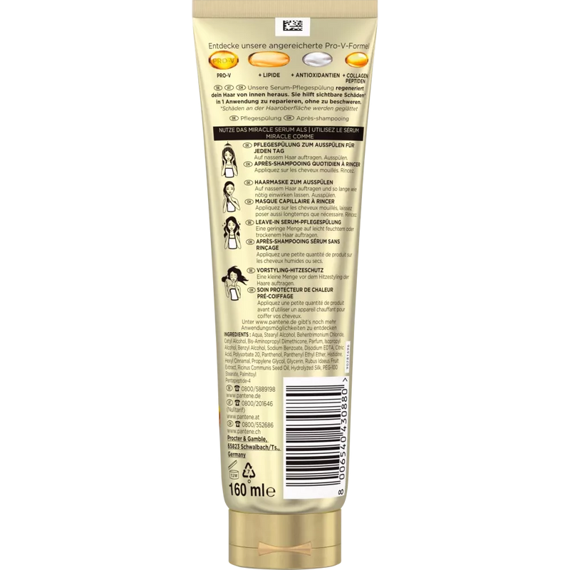 PANTENE PRO-V Conditioner Repair & Care, Collageen Miracle Serum, 160 ml