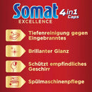 Somat Pastilles lave-vaisselle Excellence 4in1 Caps, 20 pièces.