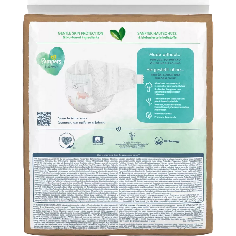 Couches Pampers Harmonie taille 3 Midi (6-10 kg), 25 pièces.