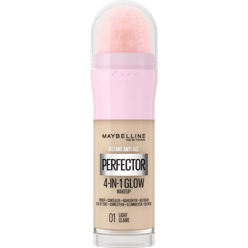 Maybelline New York Foundation Instant Perfector Glow 4in1, 01 Licht, 20 ml