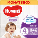 Huggies Nappy Covers Ultra Comfort Taille 4, 9-14kg, Boîte Mensuelle, 144 Unités