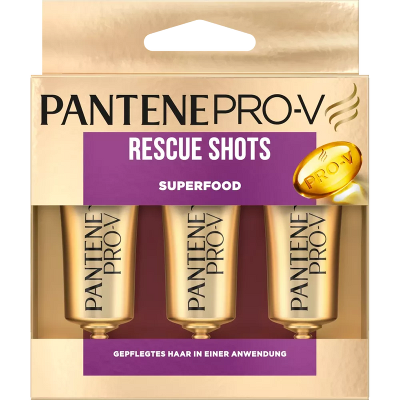 PANTENE PRO-V Haarbehandeling Rescue Shots Superfood 3-pack, 45 ml