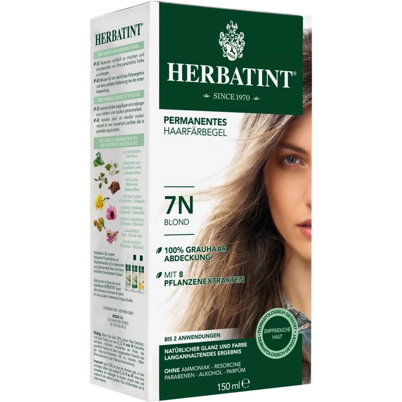 Herbatint Haarkleur gel Blond 7N, 1 stuk