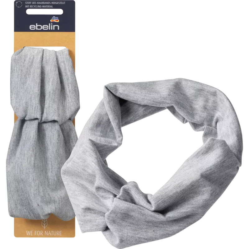 Bandeau ebelin en matière recyclée / gris, 1 pièce