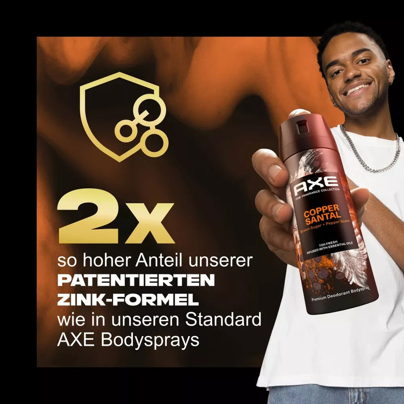 AXE Deodorant Spray Copper Santal, 150 ml