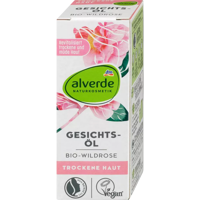 alverde NATURKOSMETIK Gezichtsolie Biologische Wilde Roos, 15 ml