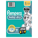 Pampers Luiers Baby Dry maat 5 (11-16 kg) Limited Edition Paw Patrol, maandelijkse doos, 186 stuks.