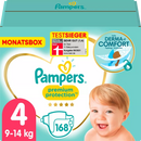 Pampers Luiers Premium Protection maat 4 Maxi, 9-14kg, maandbox, 168 stuks