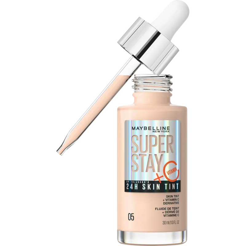 Maybelline New York Foundation Super Stay 24H Skin Tint 05 Licht Beige, 30 ml