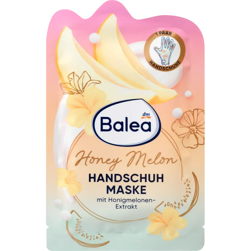 Balea Handschoenmasker honingmeloen 1 paar, 2 st