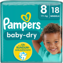 Couches Pampers Baby Dry Gr.8 Extra Large (17+ kg), 18 pièces.