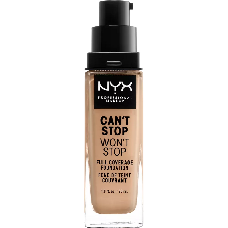 NYX PROFESSIONAL MAKEUP Foundation Can't Stop Won't Stop 24-Hour True Beige 08, 30 ml