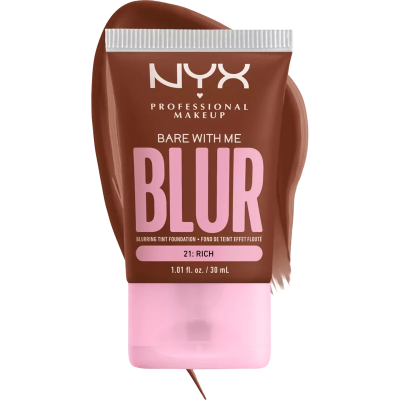 NYX PROFESSIONAL MAKEUP Foundation Bare With Me Blur Tint 21 Rich, 30 ml