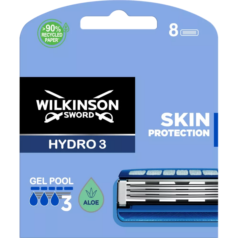 Wilkinson Scheermesjes, Hydro 3, 8 stuks