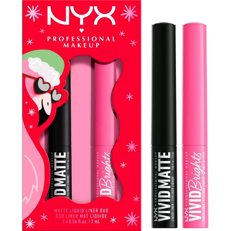 Coffret cadeau Duo Eyeliner Vivid Liner de NYX PROFESSIONAL MAKEUP XMAS Holiday, 1 pièce