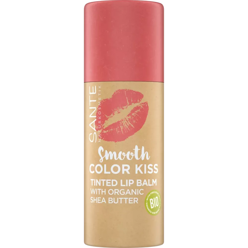 Sante Lippenbalsem Smooth Color Kiss Soft Coral 01, 7 g
