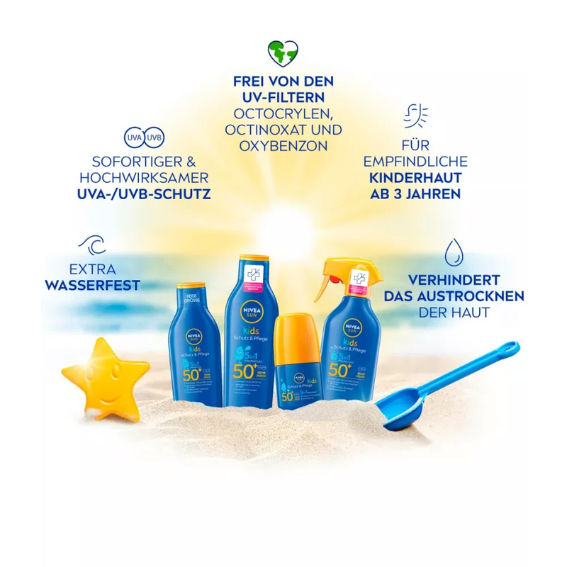 NIVEA SUN Sun Spray Kids Bescherming & Verzorging SPF 50+, 250 ml