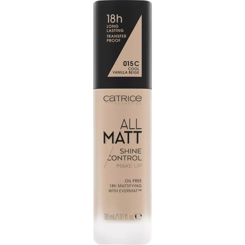 Catrice Foundation All Matt Shine Control 015 Cool Vanilla Beige, 30 ml