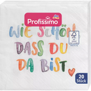 Profissimo Cocktailservetten "Hoe mooi" (25x25 cm), 20 stuks.