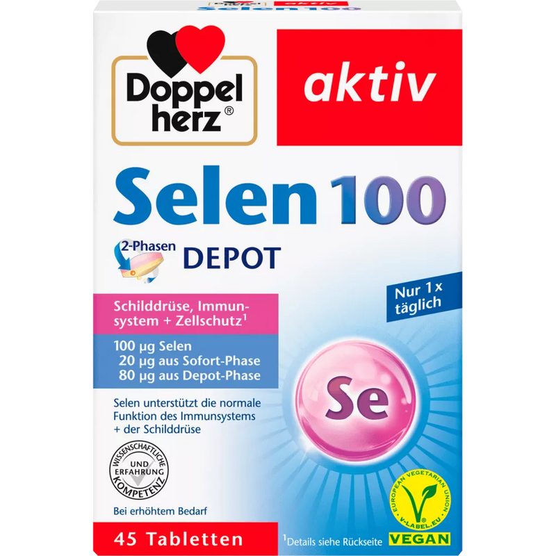 Doppelherz Selenium 100 tabletten 45 stuks, 34,2 g