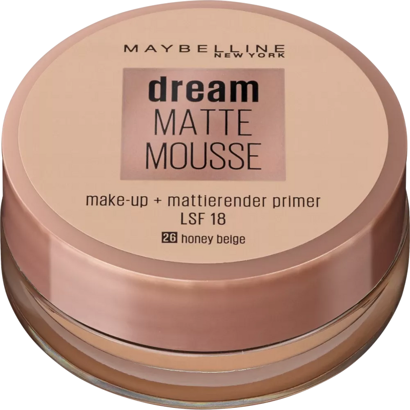 Maybelline New York Make-up Dream Matte Mousse 26 honingbeige, SPF 18, 18 ml