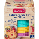 Profissimo Muffinvormpjes 2in1 van siliconen, 12 stuks.