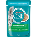 PURINA ONE Natvoer voor katten met tonijn en groene bonen in saus, binnenvoeding, 85 g