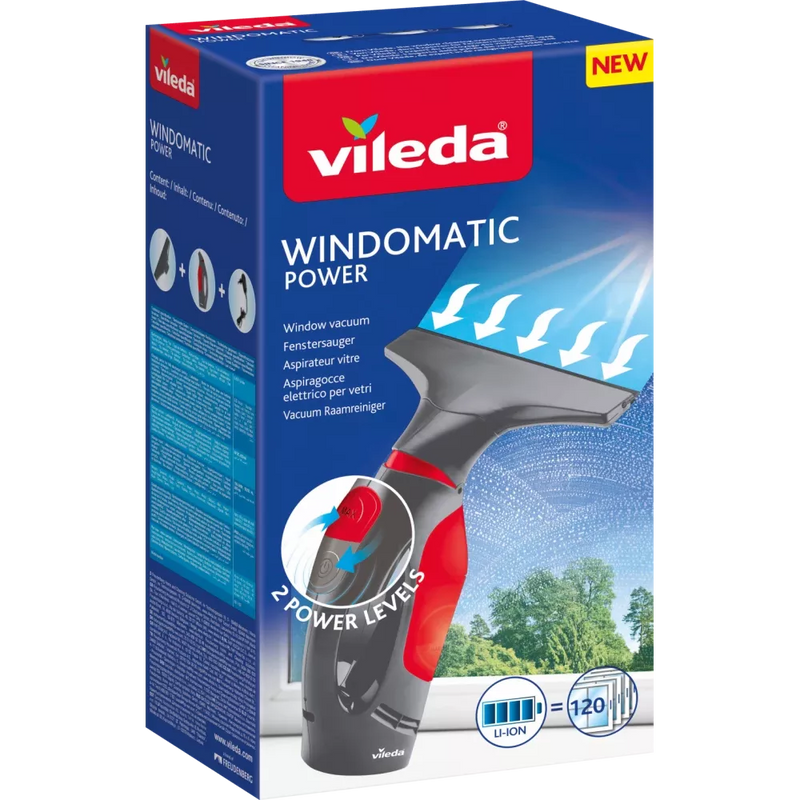 Vileda Windomatic elektrische raam stofzuiger, 1 stuk