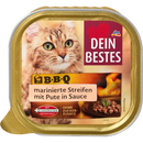 Dein Bestes Nourriture humide pour chats, BBQ, lanières marinées à la dinde en sauce, 100 g