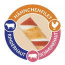 8in1 Snack voor honden, Triple Flavour Rolls, 3 stuks