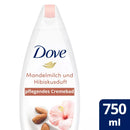 Dove Crème de Bain Nourrissante Lait d'Amande, 750 ml