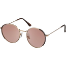 SUNDANCE Metalen zonnebril in goud met bruine accenten en bruine tint, 1 stuk