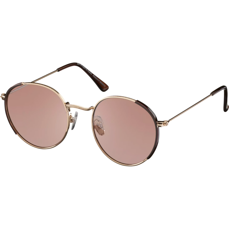 SUNDANCE Metalen zonnebril in goud met bruine accenten en bruine tint, 1 stuk