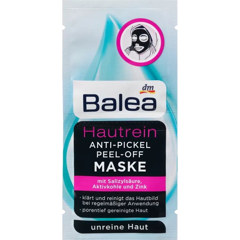 Balea Gezichtsmasker Skin Clean Anti-Puistjes Peel-Off Masker, 16 ml