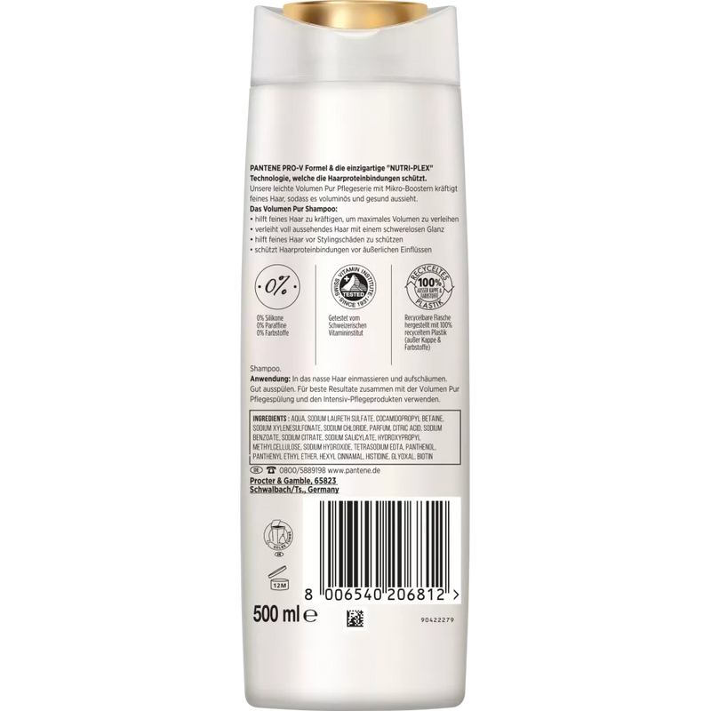 PANTENE PRO-V Shampoo Vita Glow Pure Volume, 500 ml