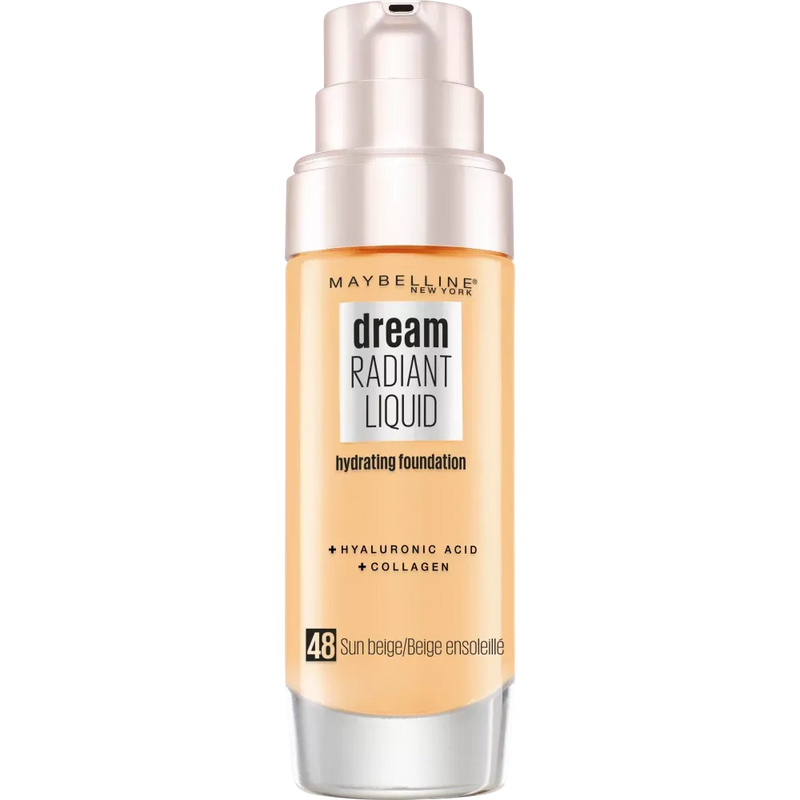 Maybelline New York Foundation Dream Radiant Liquid 48 Sun Beige, 30 ml