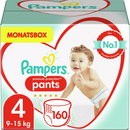 Pampers Nappy Pants Premium Protection, taille 4, Maxi, 9-15kg, paquet mensuel, 160 pièces