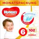Huggies Luier Ultra Comfort maat 6, 15-30kg, maandbox, 102 stuks